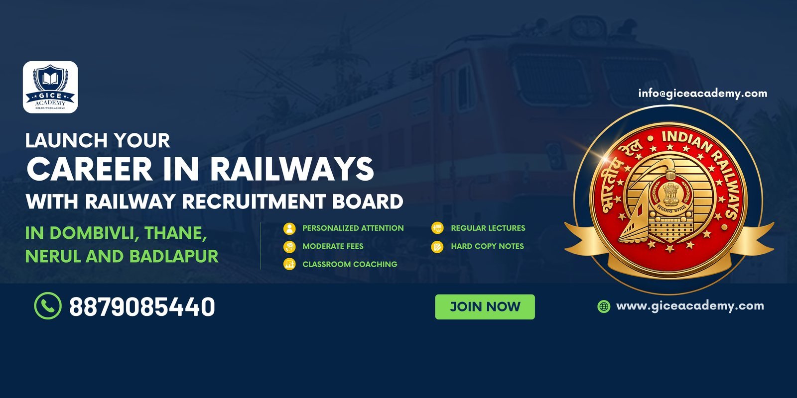 RAILWAY Coaching Banner